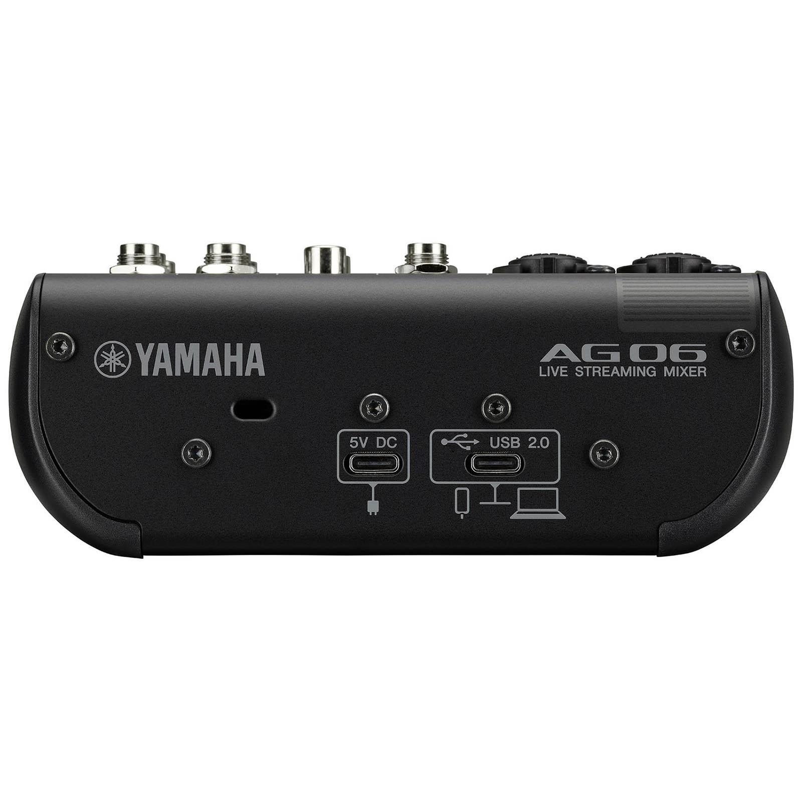 Yamaha AG06MK2 B 6-Channel Mixer/USB Interface for iOS/Mac/PC Black